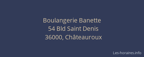 Boulangerie Banette