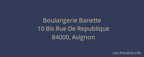 Boulangerie Banette
