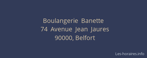 Boulangerie  Banette