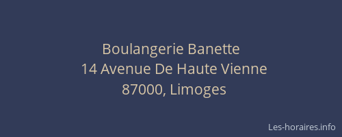 Boulangerie Banette