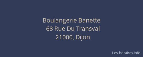 Boulangerie Banette