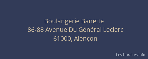 Boulangerie Banette