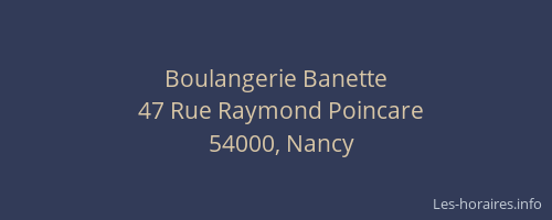 Boulangerie Banette