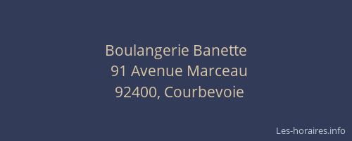 Boulangerie Banette