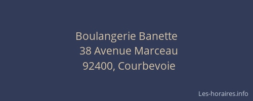 Boulangerie Banette