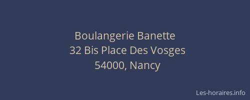 Boulangerie Banette