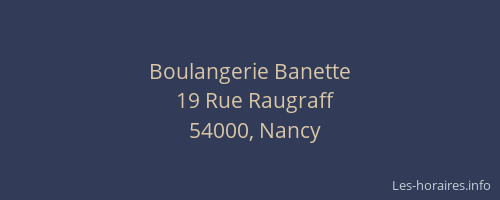 Boulangerie Banette