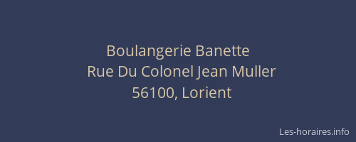 Boulangerie Banette