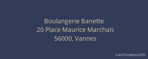 Boulangerie Banette
