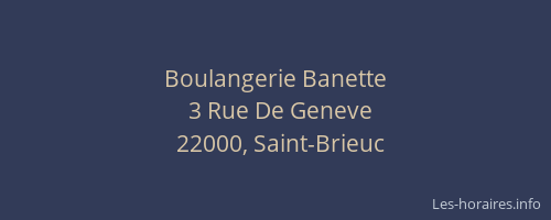 Boulangerie Banette