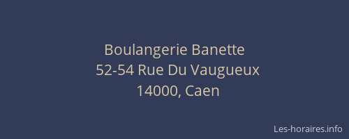 Boulangerie Banette