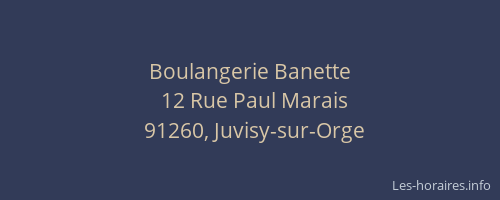 Boulangerie Banette