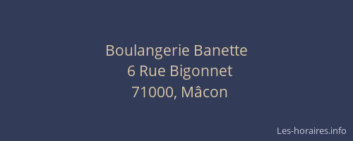 Boulangerie Banette