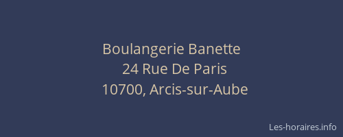 Boulangerie Banette