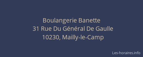 Boulangerie Banette