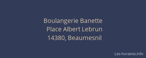 Boulangerie Banette