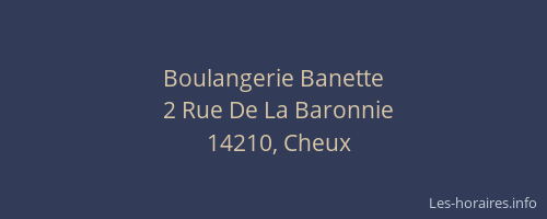 Boulangerie Banette