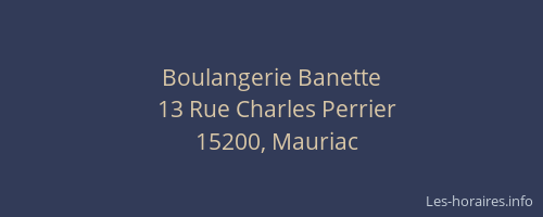 Boulangerie Banette
