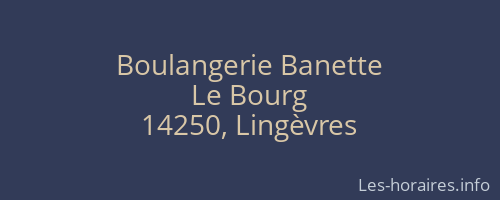 Boulangerie Banette
