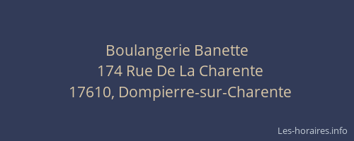 Boulangerie Banette