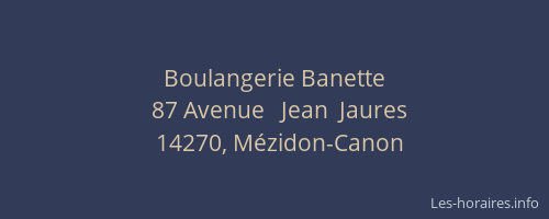 Boulangerie Banette