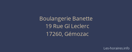 Boulangerie Banette