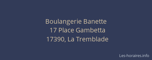 Boulangerie Banette