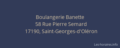 Boulangerie Banette