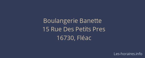Boulangerie Banette