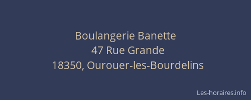 Boulangerie Banette