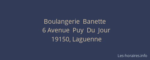 Boulangerie  Banette
