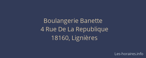 Boulangerie Banette