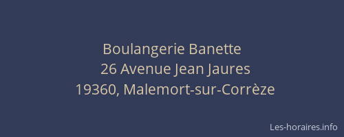 Boulangerie Banette