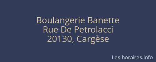 Boulangerie Banette