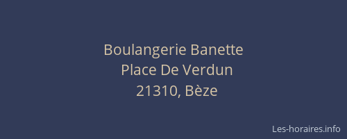 Boulangerie Banette