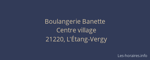 Boulangerie Banette