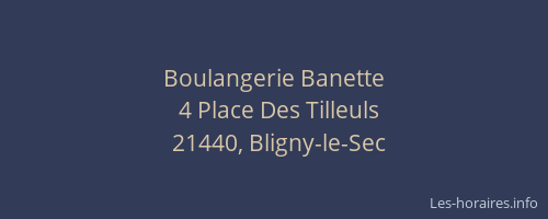 Boulangerie Banette