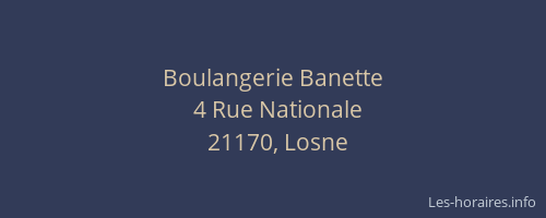 Boulangerie Banette