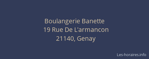 Boulangerie Banette