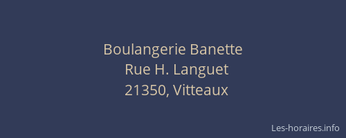 Boulangerie Banette