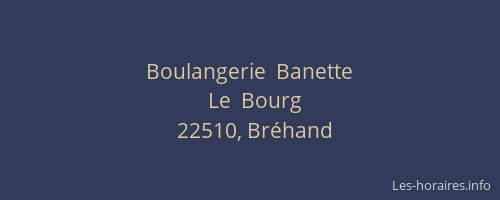 Boulangerie  Banette