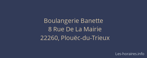 Boulangerie Banette
