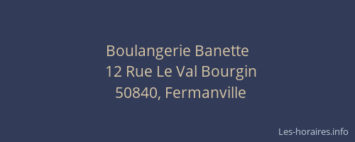 Boulangerie Banette