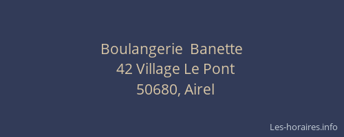 Boulangerie  Banette