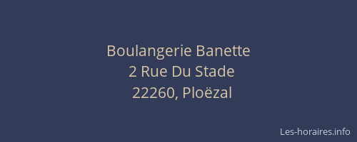 Boulangerie Banette