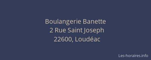 Boulangerie Banette