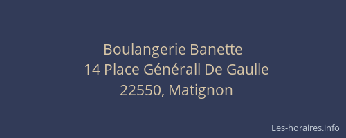 Boulangerie Banette