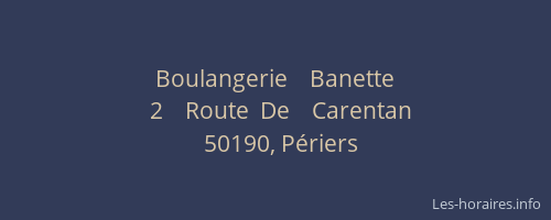 Boulangerie    Banette