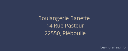 Boulangerie Banette