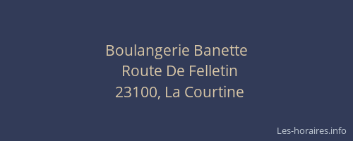 Boulangerie Banette
